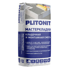 Клей для газобетона Plitonit Мастер Кладки 25 кг
