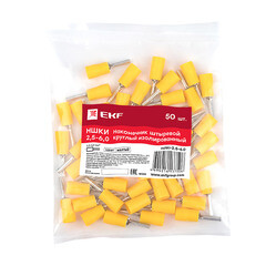 Наконечник штыревой круглый изолированный EKF PROxima НШКИ 15 мм х 2,5-6 кв. мм (50 шт.) - фото 3