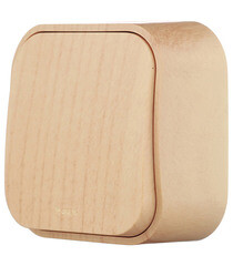 Выключатель Legrand Quteo одноклавишный накладной дерево (782260) - фото 2