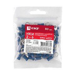 Наконечник кольцевой изолированный EKF PROxima НКИ d6,4 мм 1,0-2,5 кв. мм (50 шт.) - фото 5