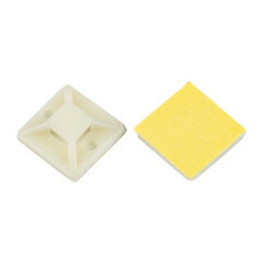 Площадка для крепления стяжек EKF PROxima 25х25 мм самоклеящаяся белая (100 шт.) (plc-25х25) - фото 2