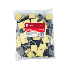 Изображение товара Площадка для крепления стяжек EKF PROxima 20х20 мм самоклеящаяся черная (100 шт.) (plc-20х20-b)