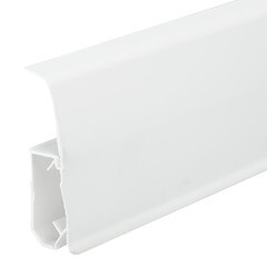 Плинтус ПВХ напольный Winart 72 мм белый матовый 2200 мм Г-профиль со съемной панелью - фото 4