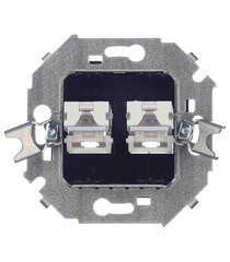 Розетка компьютерная Simon 15 встраиваемая графит 2хRJ45 (1591593-038) - фото 3