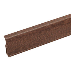 Плинтус ПВХ напольный Winart 72 мм дуб борнео 2200 мм Г-профиль со съемной панелью - фото 1