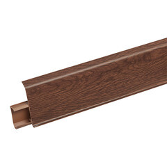 Плинтус ПВХ напольный Winart 72 мм дуб борнео 2200 мм Г-профиль со съемной панелью - фото 5