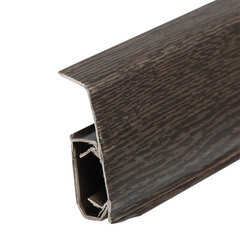 Плинтус ПВХ напольный Winart 55 мм венге 2200 мм Г-профиль со съемной панелью - фото 4