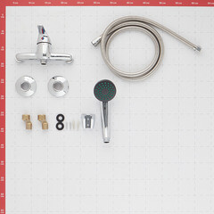 Смеситель для душа без излива Corsa Deco Wave L хром с лейкой однорычажный (671766) - фото 2