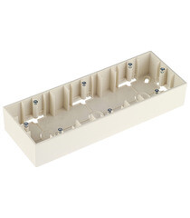 Коробка монтажная Simon 15 трехместная накладная слоновая кость (1590753-031) - фото 4