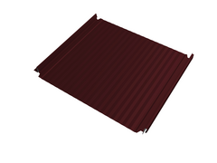 Кликфальц 0,5 мм Grand Line Double Pro Gofr с пленкой на замках красное вино RAL 3005 satin