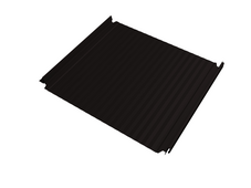 Кликфальц 0,45 мм Grand Line Double Pro Gofr с пленкой на замках черный RAL 9005 drap-double TX
