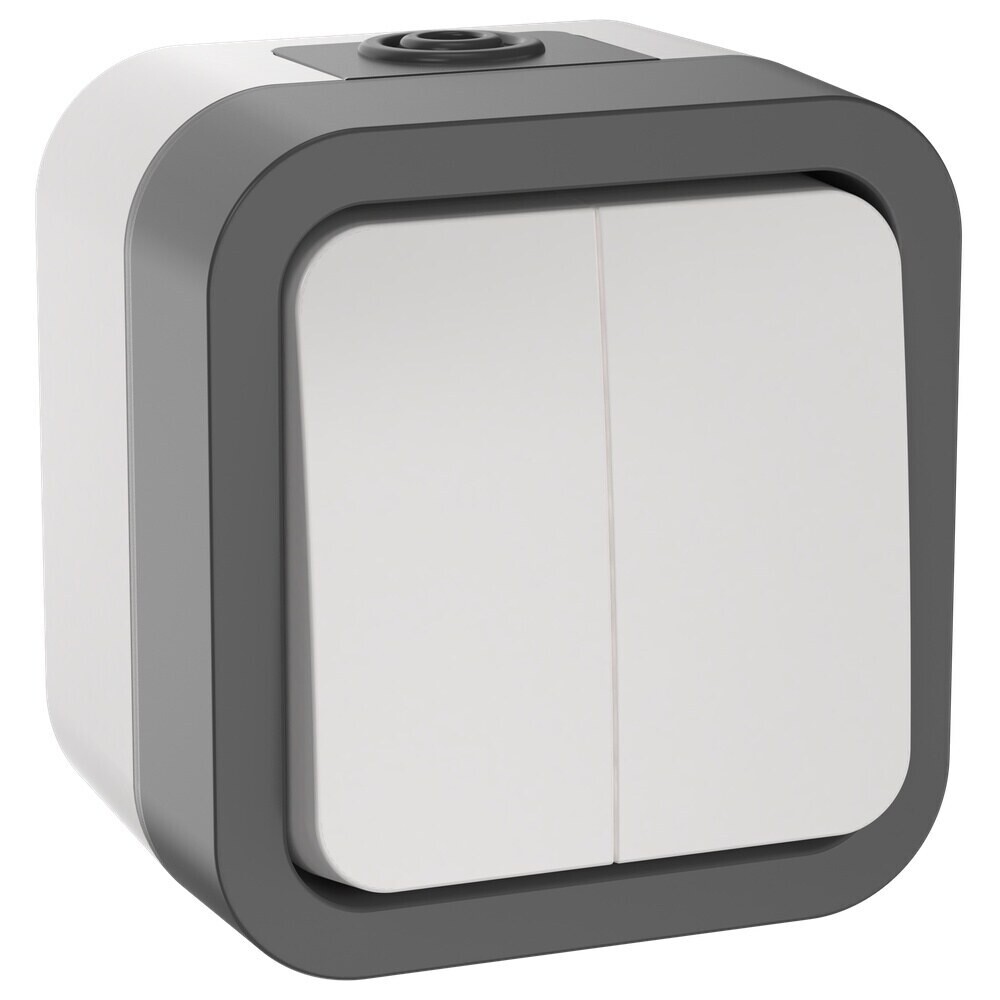 Двухклавишный выключатель IEK Tors 10а ip55 ts205 белый TS-V20-0-10-55-K41 - 2