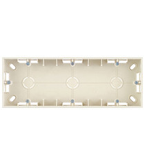 Коробка монтажная Simon 15 трехместная накладная слоновая кость (1590753-031) - фото 1