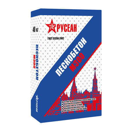 Пескобетон (ЦПС) М300 Русеан 40 кг — купить в Санкт-Петербурге: цены ...