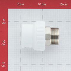 Муфта полипропиленовая Valfex 40 мм х 1 1/4 НР(ш) под ключ (10135040П) - фото 4