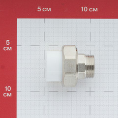 Муфта полипропиленовая Valfex разъемная (американка) 25 мм х 3/4 НР(ш) (10156020П) - фото 2