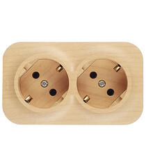 Розетка Legrand Quteo накладная дерево (782293) - фото 1