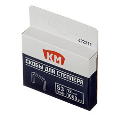 Скобы для степлера КМ (672311) тип 53 12 мм (1000 шт.) - фото 4