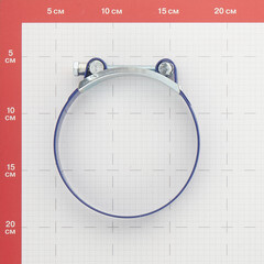 Хомут силовой Hard-Fix 113-121 мм оцинкованная сталь с полимерным покрытием одноболтовый - фото 2