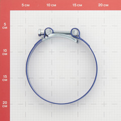 Хомут силовой Hard-Fix 122-130 мм оцинкованная сталь с полимерным покрытием одноболтовый - фото 2