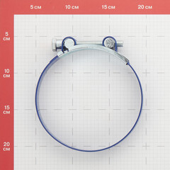 Хомут силовой Hard-Fix 131-139 мм оцинкованная сталь с полимерным покрытием одноболтовый - фото 2