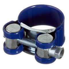 Хомут силовой Hard-Fix 26-28 мм оцинкованная сталь с полимерным покрытием одноболтовый - фото 1