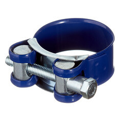 Хомут силовой Hard-Fix 36-39 мм оцинкованная сталь с полимерным покрытием одноболтовый - фото 1