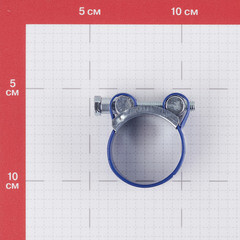 Хомут силовой Hard-Fix 36-39 мм оцинкованная сталь с полимерным покрытием одноболтовый - фото 2