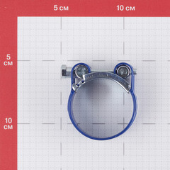 Хомут силовой Hard-Fix 44-47 мм оцинкованная сталь с полимерным покрытием одноболтовый - фото 2