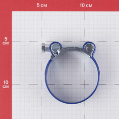 Хомут силовой Hard-Fix 56-59 мм оцинкованная сталь с полимерным покрытием одноболтовый - фото 2
