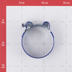 Хомут силовой Hard-Fix 64-67 мм оцинкованная сталь с полимерным покрытием одноболтовый - фото 2