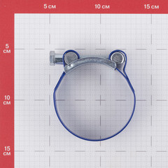 Хомут силовой Hard-Fix 68-73 мм оцинкованная сталь с полимерным покрытием одноболтовый - фото 2