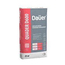 Клей для газобетона Dauer Quader Block D600 25 кг