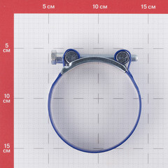 Хомут силовой Hard-Fix 80-85 мм оцинкованная сталь с полимерным покрытием одноболтовый - фото 2