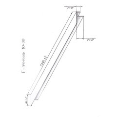 Профиль F-образный 30х3000х10 мм белый - фото 2