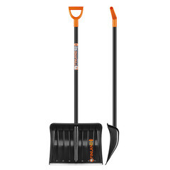 Изображение товара Лопата снеговая Finland пластиковая с деревянным черенком 1480х495 мм (1358Ч)