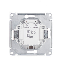Выключатель Systeme Electric Glossa одноклавишный встраиваемый титан с подсветкой (GSL000413) - фото 5