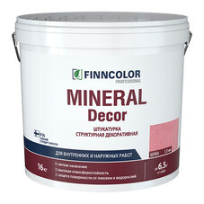 Штукатурка декоративная структурная Finncolor Mineral Decor шуба белая 1,5 мм 16 кг