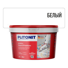Затирка цементная Plitonit Colorit Premium белая ведро 2 кг