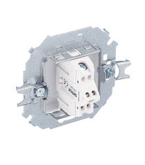 Переключатель Simon 15 одноклавишный встраиваемый алюминий (1591201-033) - фото 4