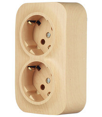 Розетка Legrand Quteo накладная дерево (782293) - фото 2