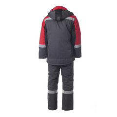 Костюм рабочий мужской утепленный Спрут Формула 56-58 рост 182-188 см серый/красный - фото 6