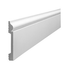 Плинтус экополимер Cosca 79х13х2000 мм белый (PX002) - фото 1