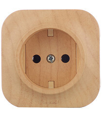 Розетка Legrand Quteo накладная дерево (782270) - фото 1