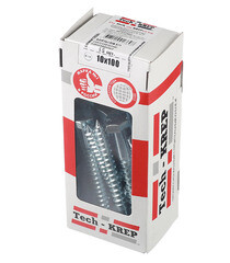 Болт сантехнический 10х100 мм DIN 571 оцинкованный (15 шт.) - фото 2