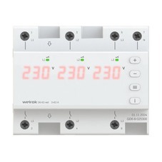 Реле напряжения модульное Welrok D6-63 red 230 В 63 А тип AC с дисплеем