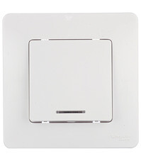 Выключатель Systeme Electric Blanca одноклавишный встраиваемый белый с подсветкой (BLNVS010111)
