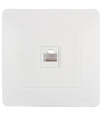 Розетка компьютерная Systeme Electric Blanca встраиваемая белая RJ45 (BLNIS045001) - фото 1