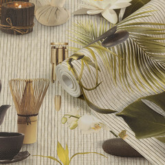 Обои вспененный винил на бумажной основе Elysium Лотос 905206 (0,53х10,05 м) - фото 1