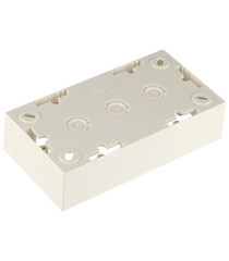 Коробка монтажная Simon 15 двухместная накладная слоновая кость (1590752-031) - фото 3